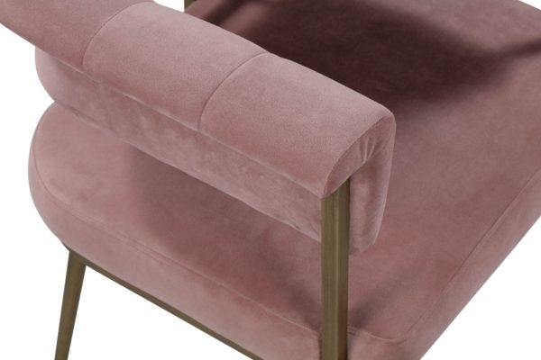 Dylan Blush Velvet Chair - Image 3
