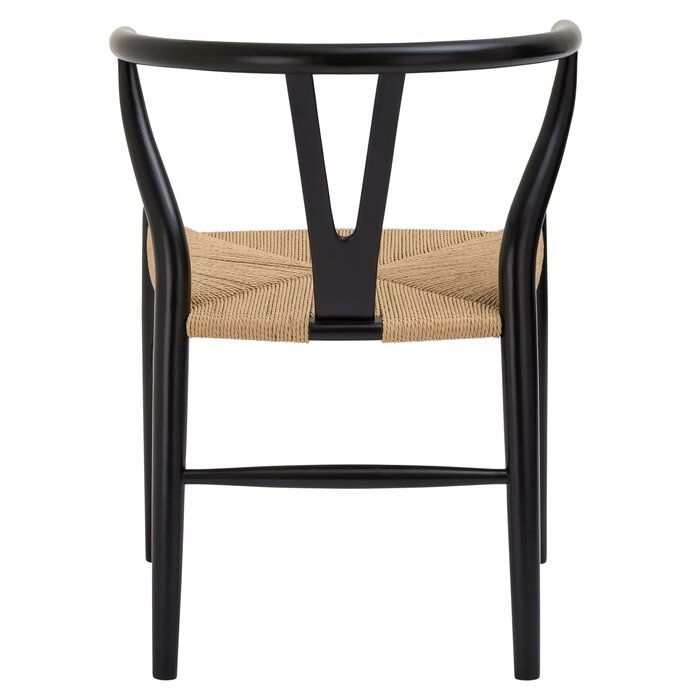 Mistana Dayanara Solid Wood Slat Back Dining Chair in Black - Image 2