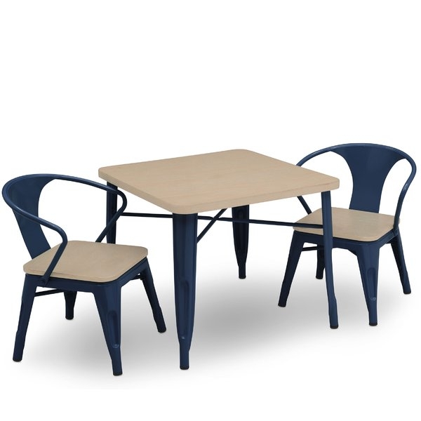 Glastonbury Kids 3 Piece Writing Table and Chair Set- NAVY - Image 0