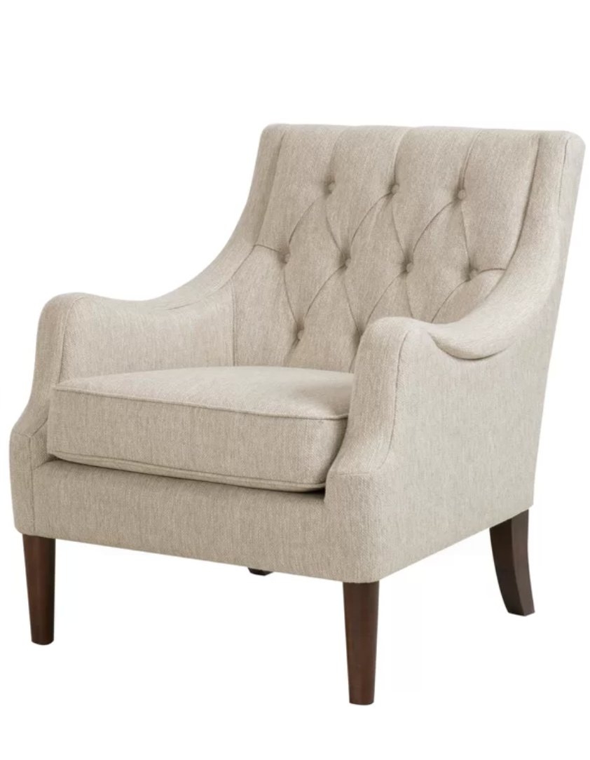 Galesville 29.25" W Tufted Polyester Wingback Chair - Image 0