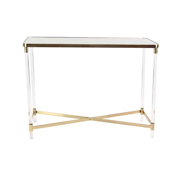 Ozzy Modern Rectangular Mirror Console Table - Image 1