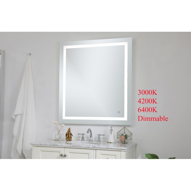 Langport Hardwired LED Lighted Bathroom Mirror - Image 1