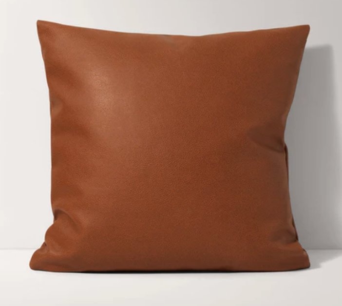 Faux Leather Pillow - w/ pillow insert - Image 0