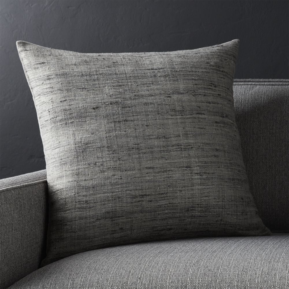 Trevino Nickel Grey 20"l Pillow with Down-Alternative Insert - Image 1