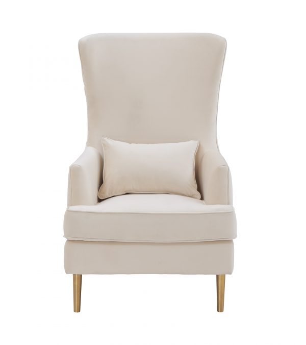 Alina Cream Tall Tufting Back Chair - Image 3