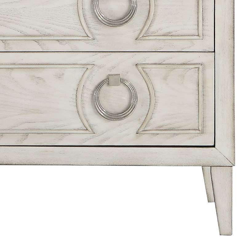 Reeds 39 1/2" Wide White Wood 3-Drawer Accent Chest - Image 1