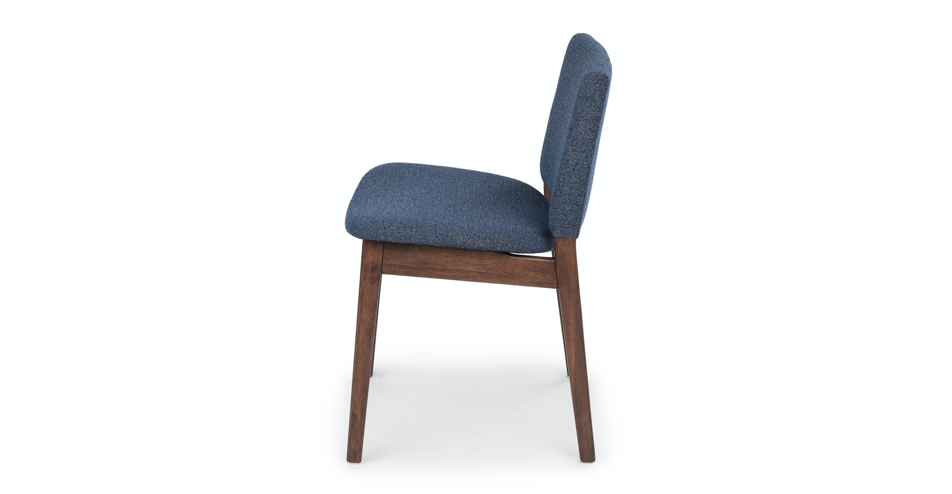 Nosh Dining Chair, Denim Blue & Walnut, Set of 2 - Image 1