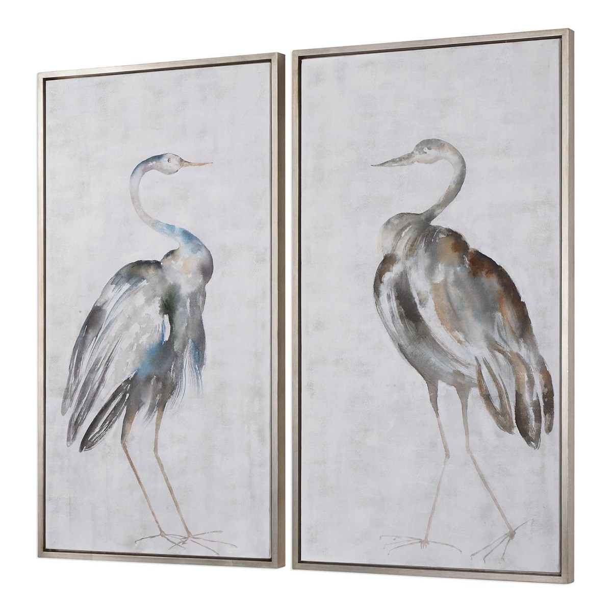 Summer Birds Hand Painted Canvases, 26' x 47", Set of 2 - Image 2