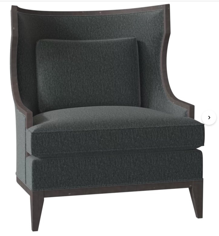 Fairfield Chair Baird Wingback Chair Body Fabric: 3155 Linen, Frame Color: Espresso - Image 0