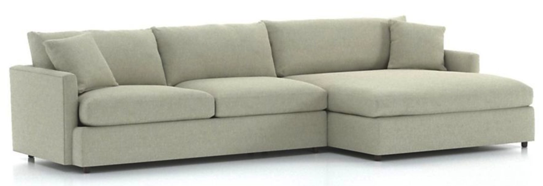 Lounge II Petite 2-Piece Right Arm Double Chaise Sectional Sofa - Image 0