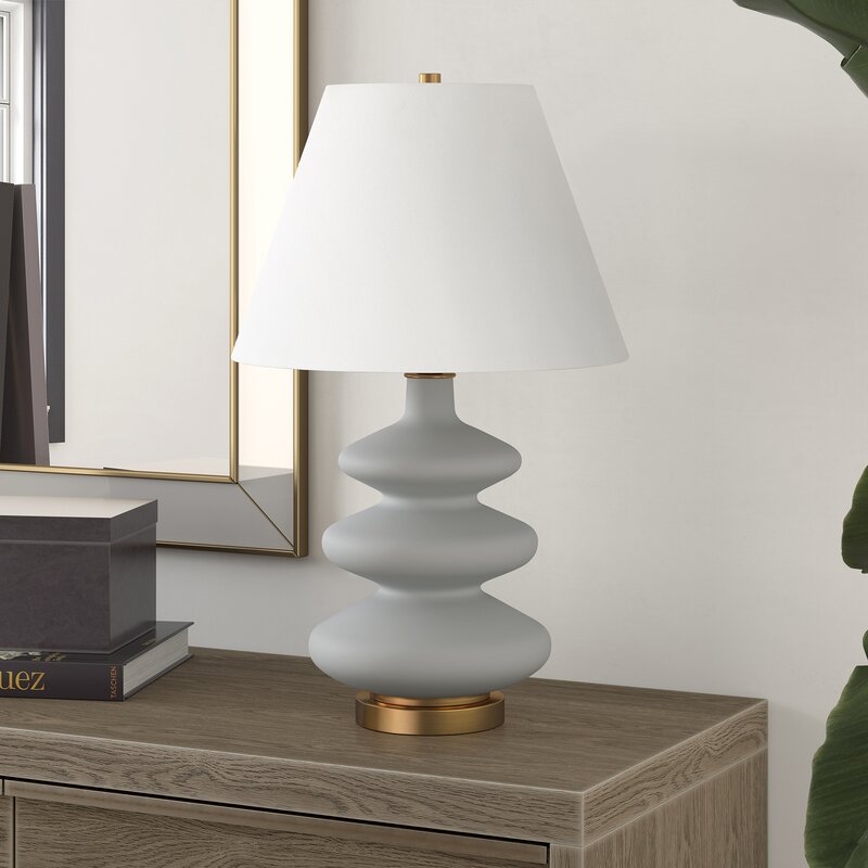 Bradshaw 26.5" Table Lamp- Cool Gray - Image 1