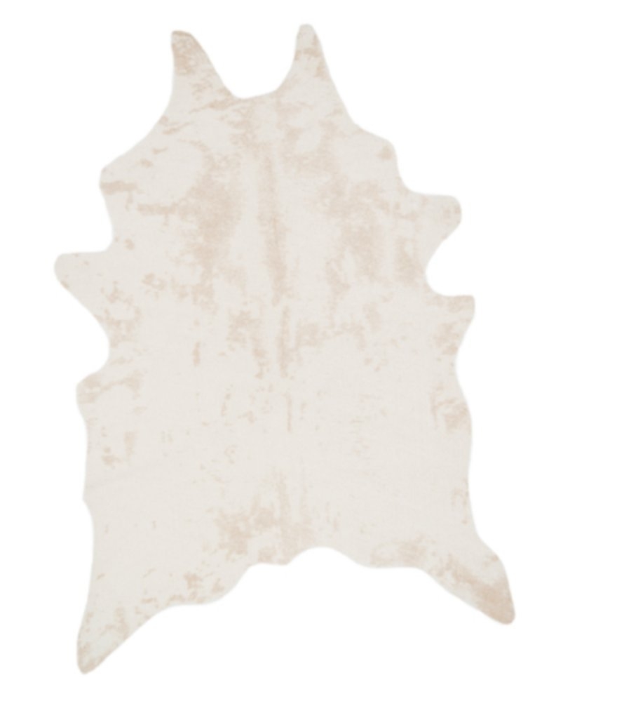 BRIGHTON FAUX COWHIDE RUG, BEIGE - 5' x 6'6" - Image 0