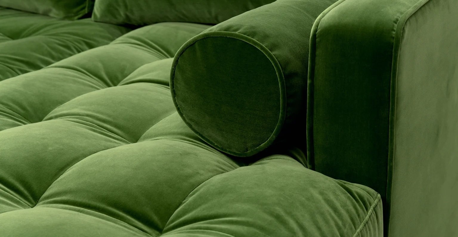 Sven Grass Green Right Sectional Sofa - Image 5