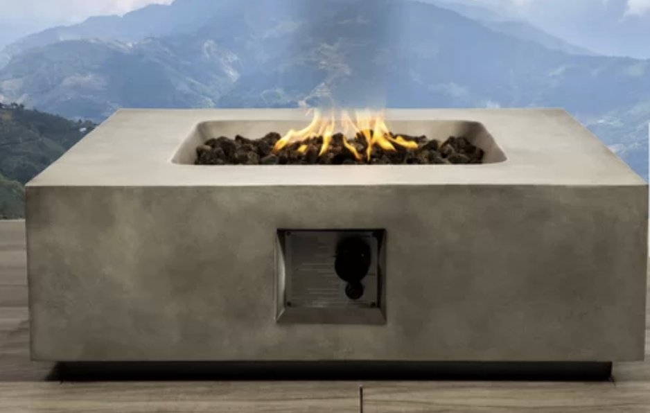 Santiago Concrete Propane Fire Pit Table - Image 0