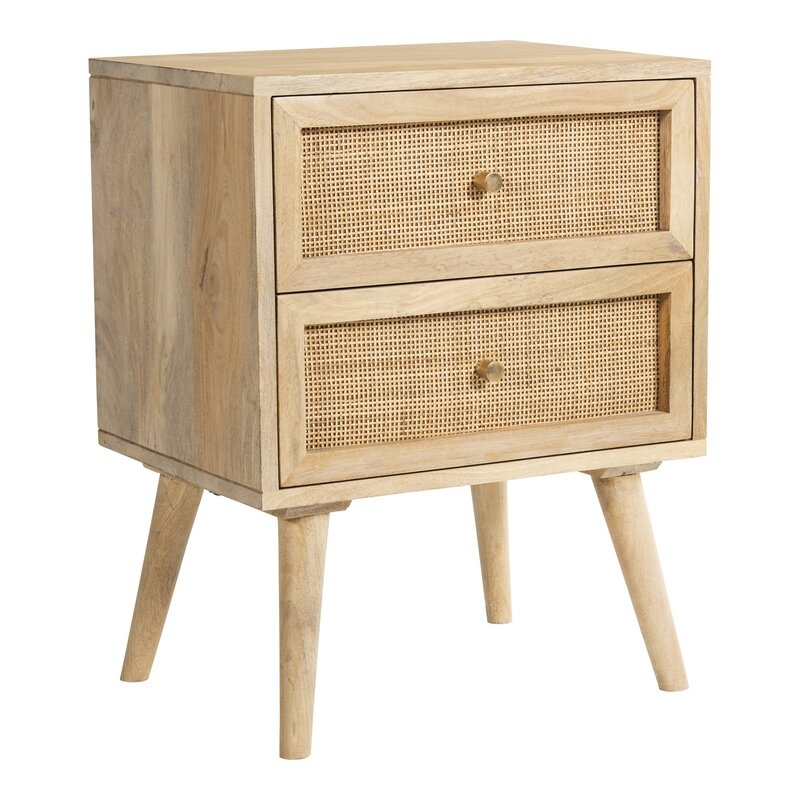 Bevill 2-Drawer Solid Wood Nightstand, Natural - Image 2