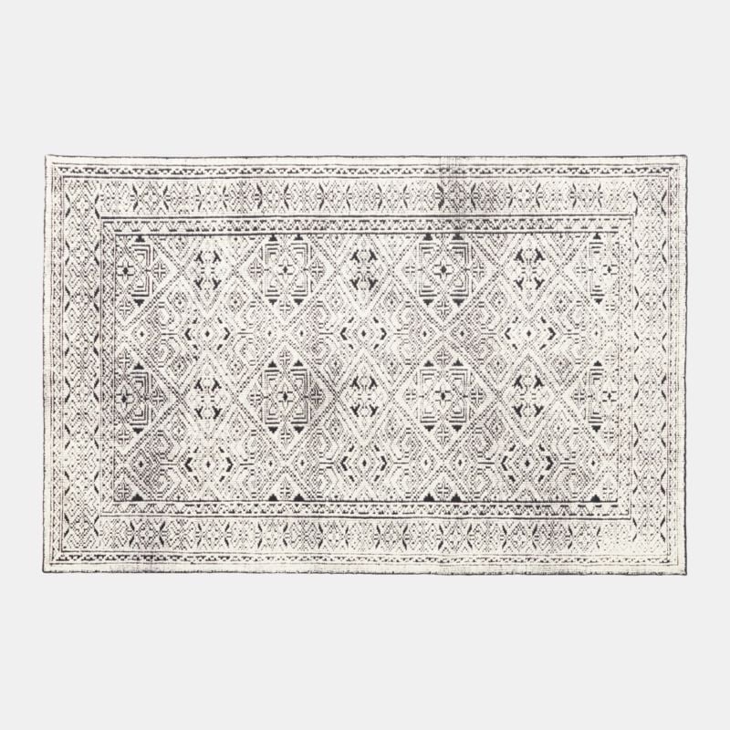 Raumont Handknotted Black Detailed Rug 6'x9' - Image 3
