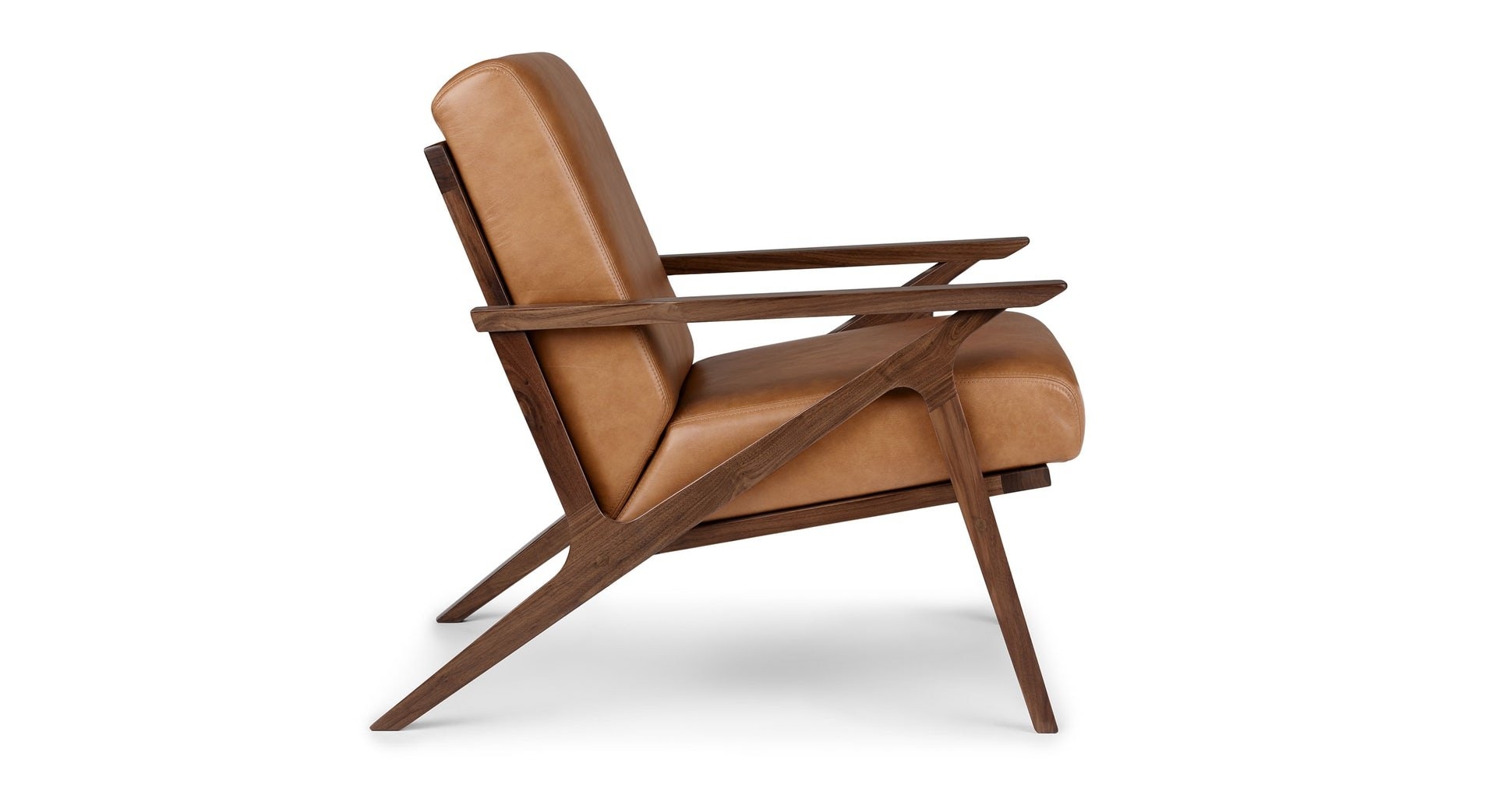 Otio Toscana Tan Walnut Lounge Chair - Image 2