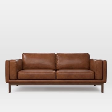 Dekalb 85" Sofa, Weston Leather, Molasses - Image 1