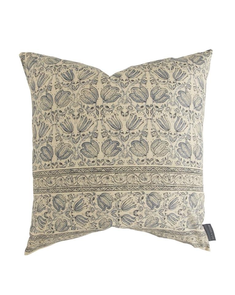 Danny Floral Print Pillow Cover, 22" x 22" - Image 0