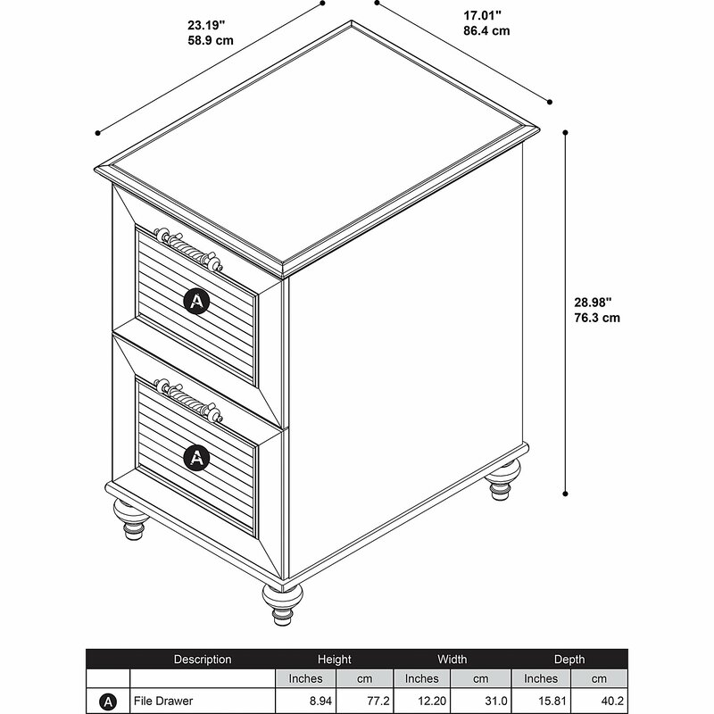 Volcano Dusk 2-Drawer Vertical Filing Cabinet - Image 2