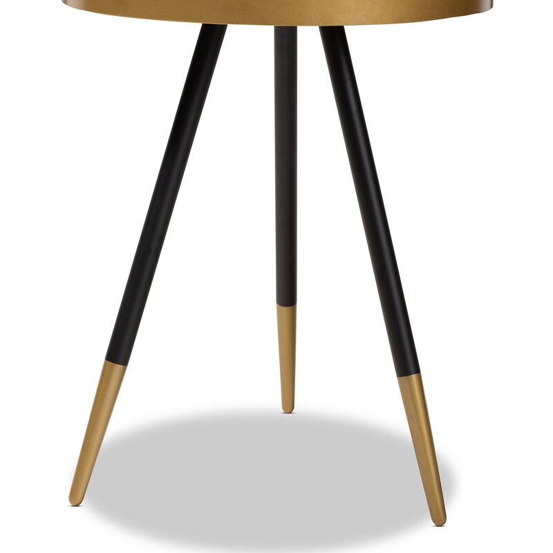 Conder Round Wood and Metal End Table - Image 3