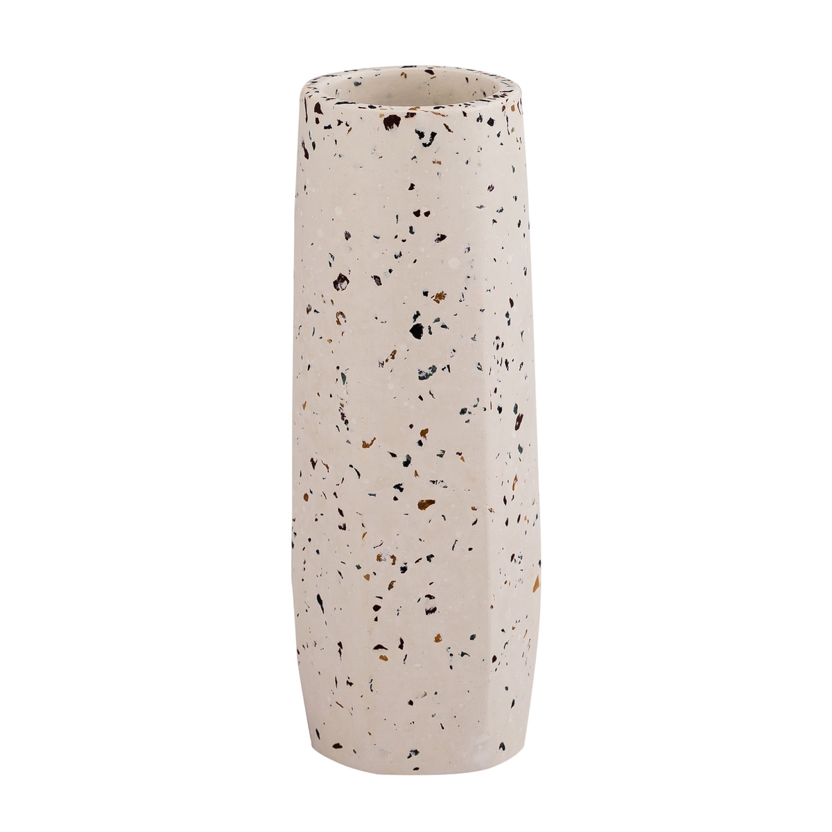 Terrazzo White Vase - Small Skinny - Image 0
