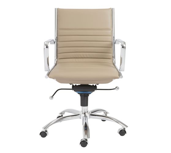 Fowler Low Back Desk Chair, Taupe - Image 0