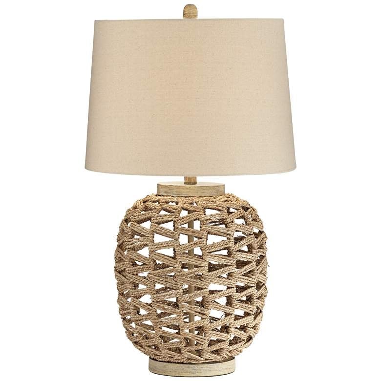 Montgomery Natural Rattan Rope Table Lamp - Image 1