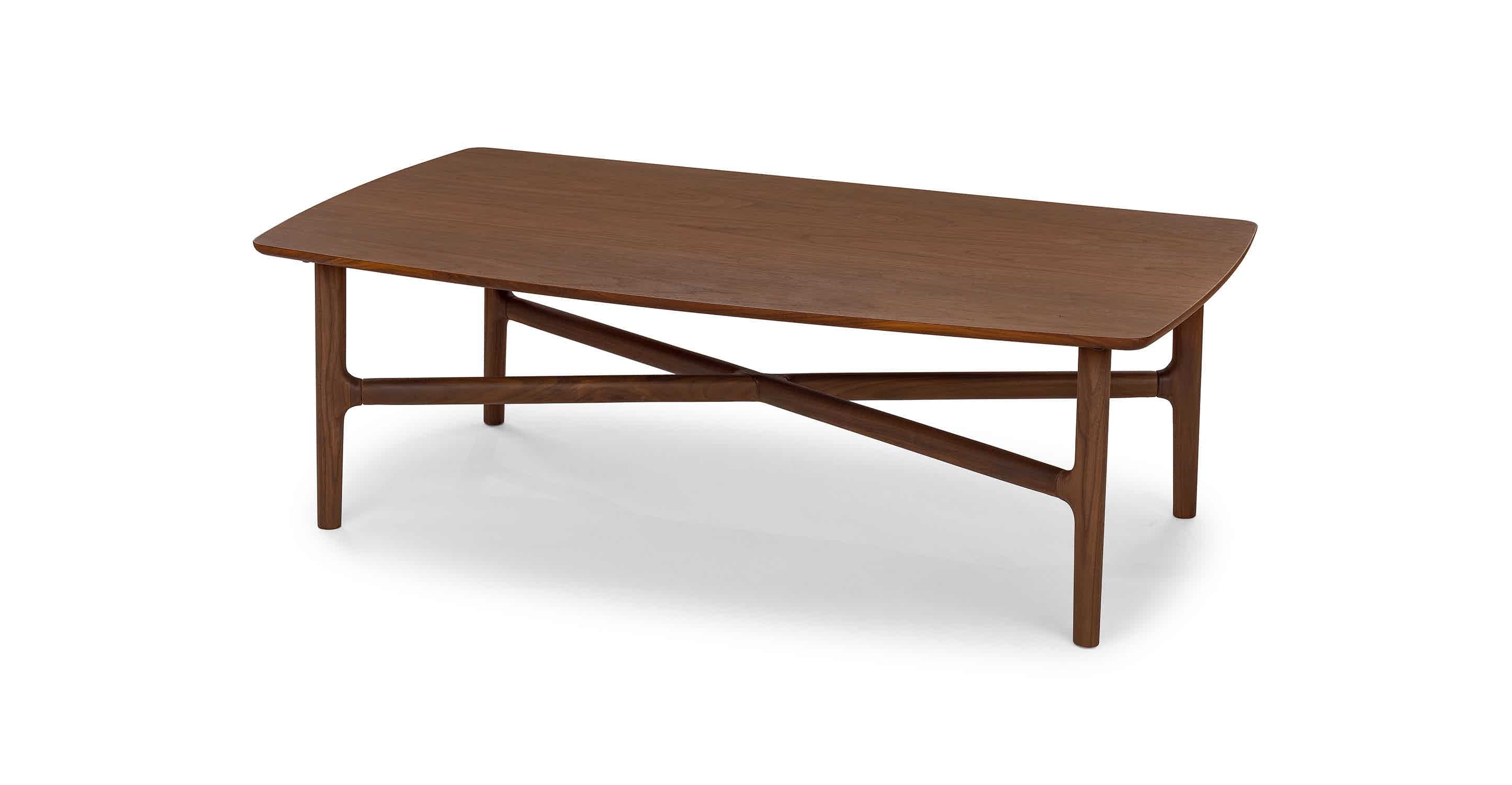 Brezza Matte Walnut Rectangular Coffee Table - Image 1