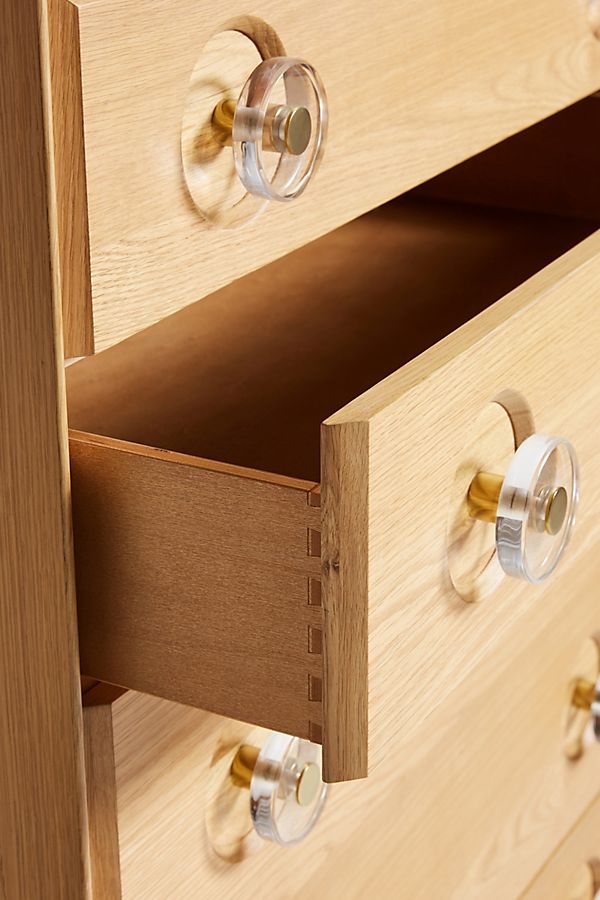 Carraway Five-Drawer Oak Dresser - Image 2