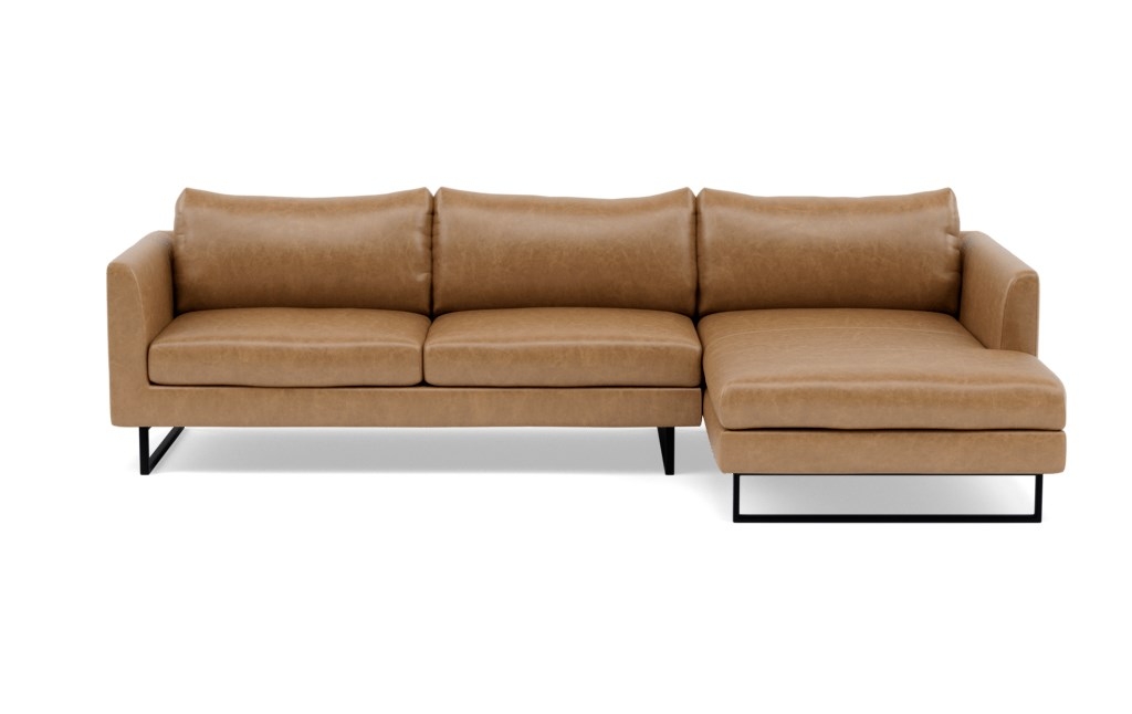 Owens Leather Sectional, Right Chaise - Image 0