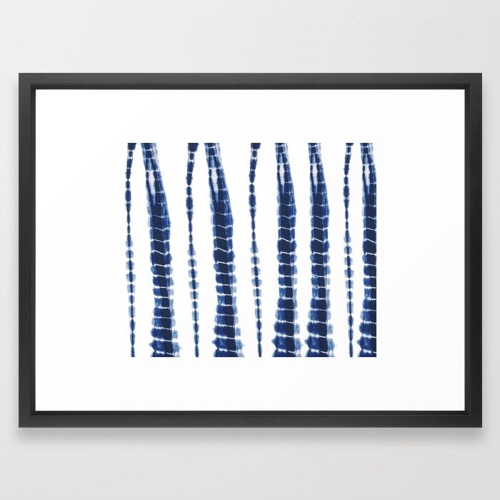 Indigo Blue Tie Dye Delight Framed Art Print - Image 0