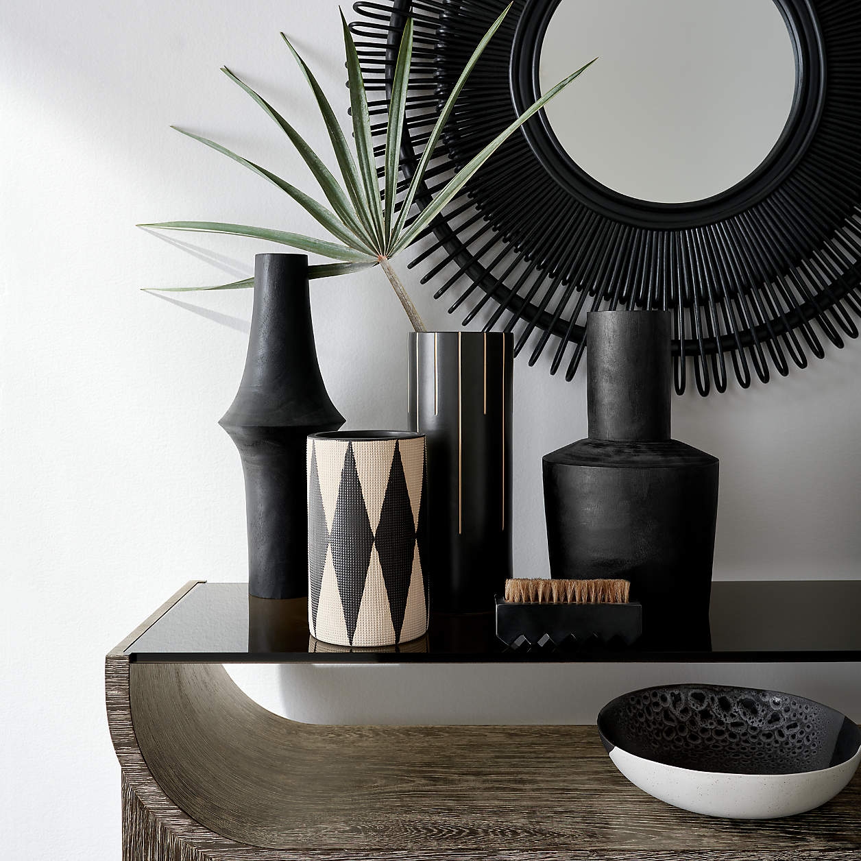 Arllon Wood Vase, Black, Medium - NO LONGER AVAILABLE - Image 2