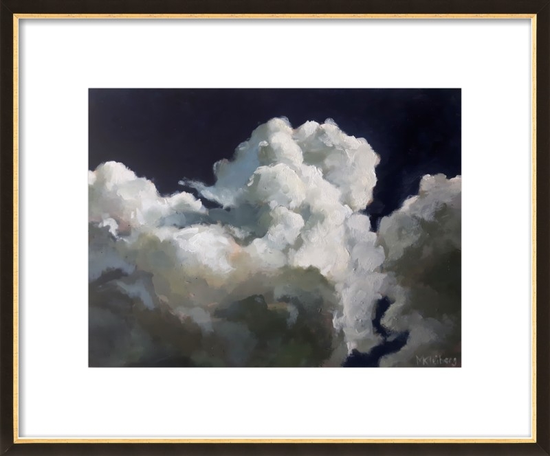 Puffy Clouds - 16" x 20", Ornate Black with Gold Wood Frame - Image 0