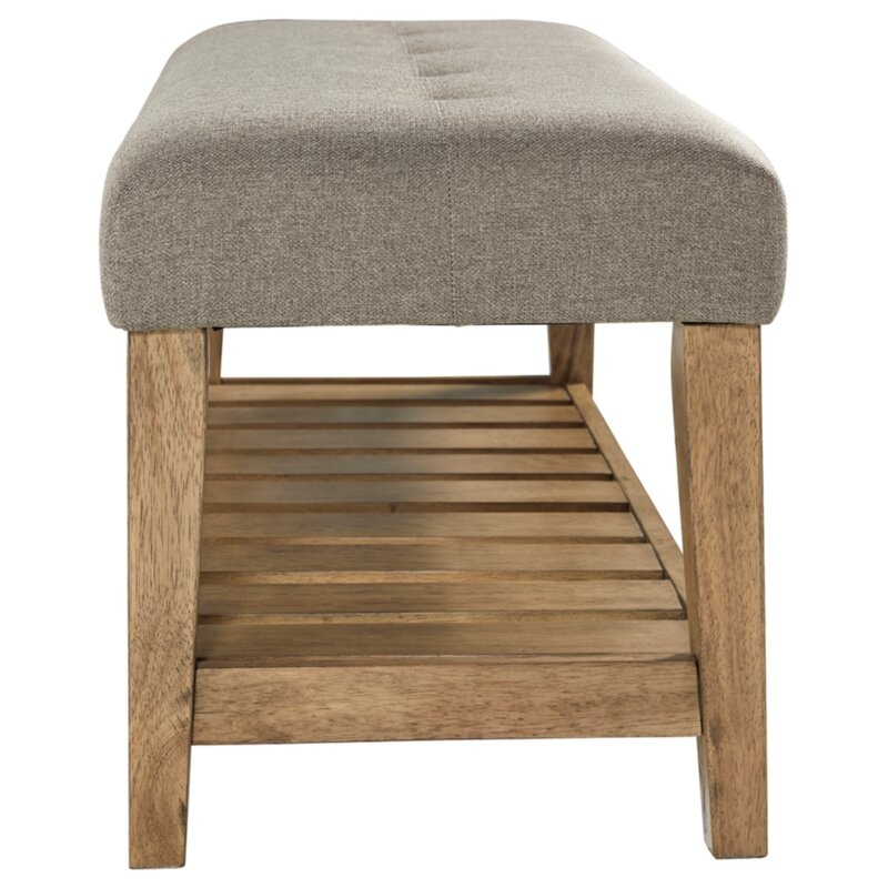 Brinslee Upholstered Shelves Storage Bench - Image 1