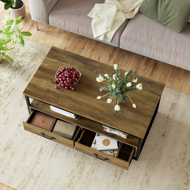 Southside Frame Single Coffee Table with Storage - Image 1