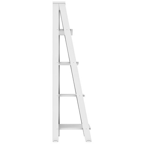 Fargo White Wood 4-Shelf Ladder Bookshelf - Style # 24W73 - Image 2