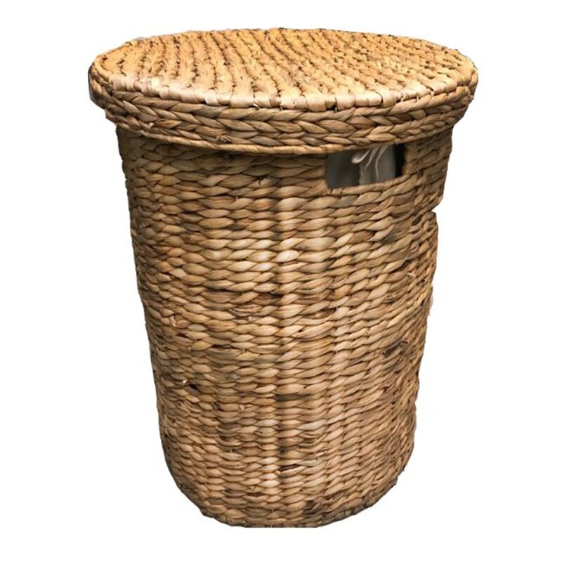 Wicker Linen Lined Laundry Basket - Image 0
