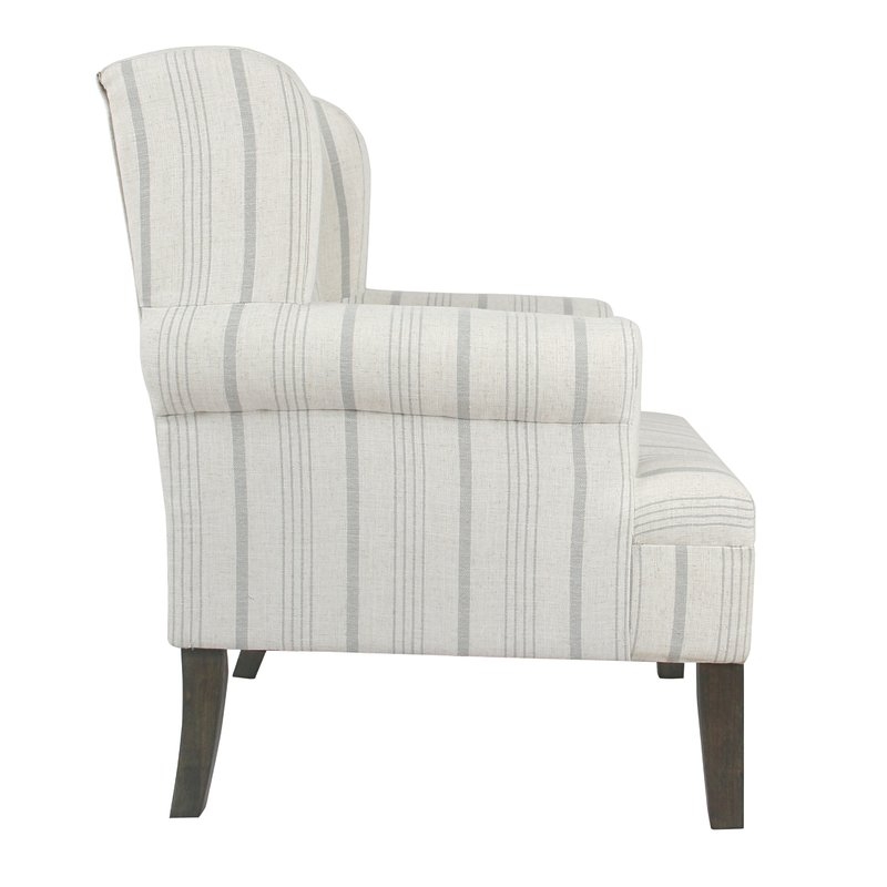 London Rolled Wingback Chair, Dove Gray - Image 3