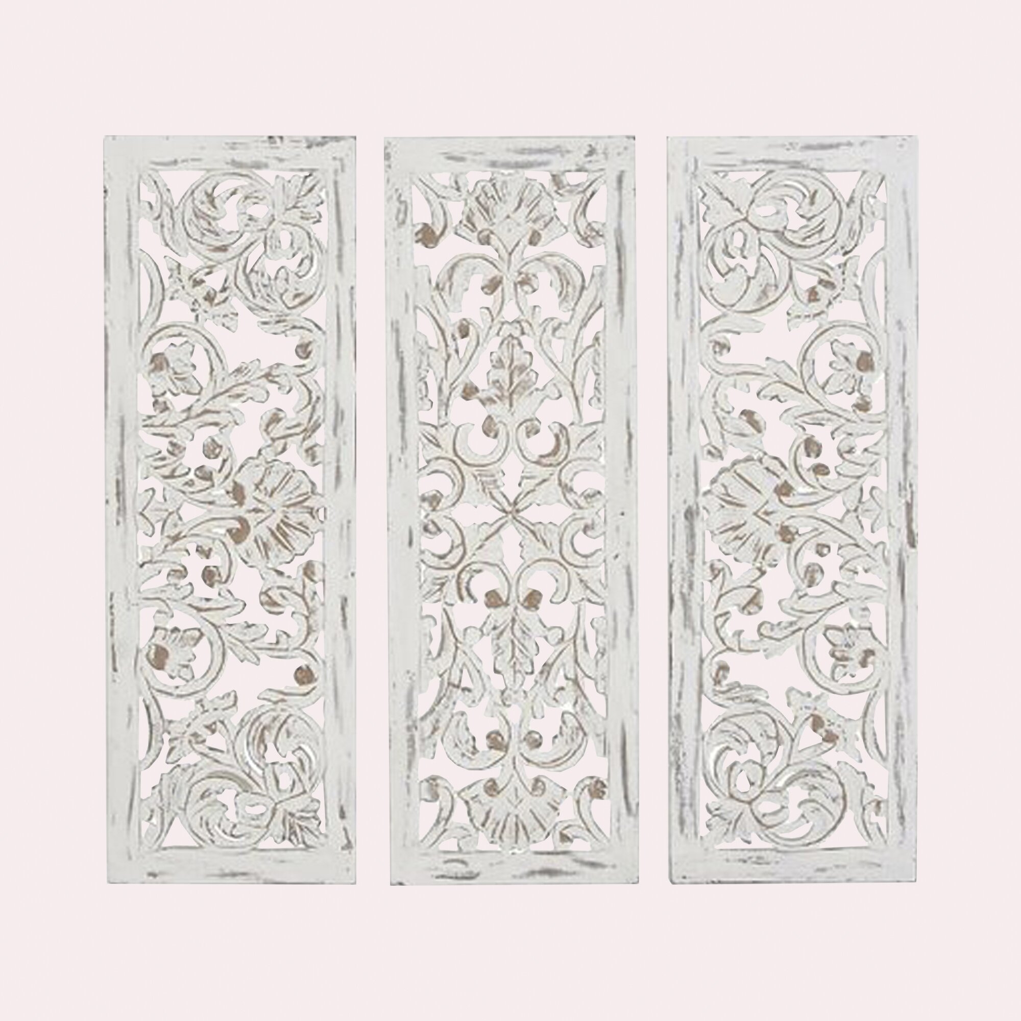 3 Piece Carved Ornate Wall Décor Set - Image 1