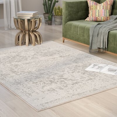 Hillsby Oriental Area Rug, Charcoal,Light Gray & Beige, 6'7" x 9' - Image 1