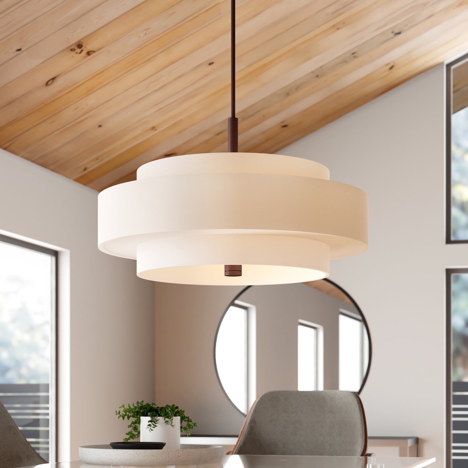 Paquette Shaded Drum Chandelier - Image 1