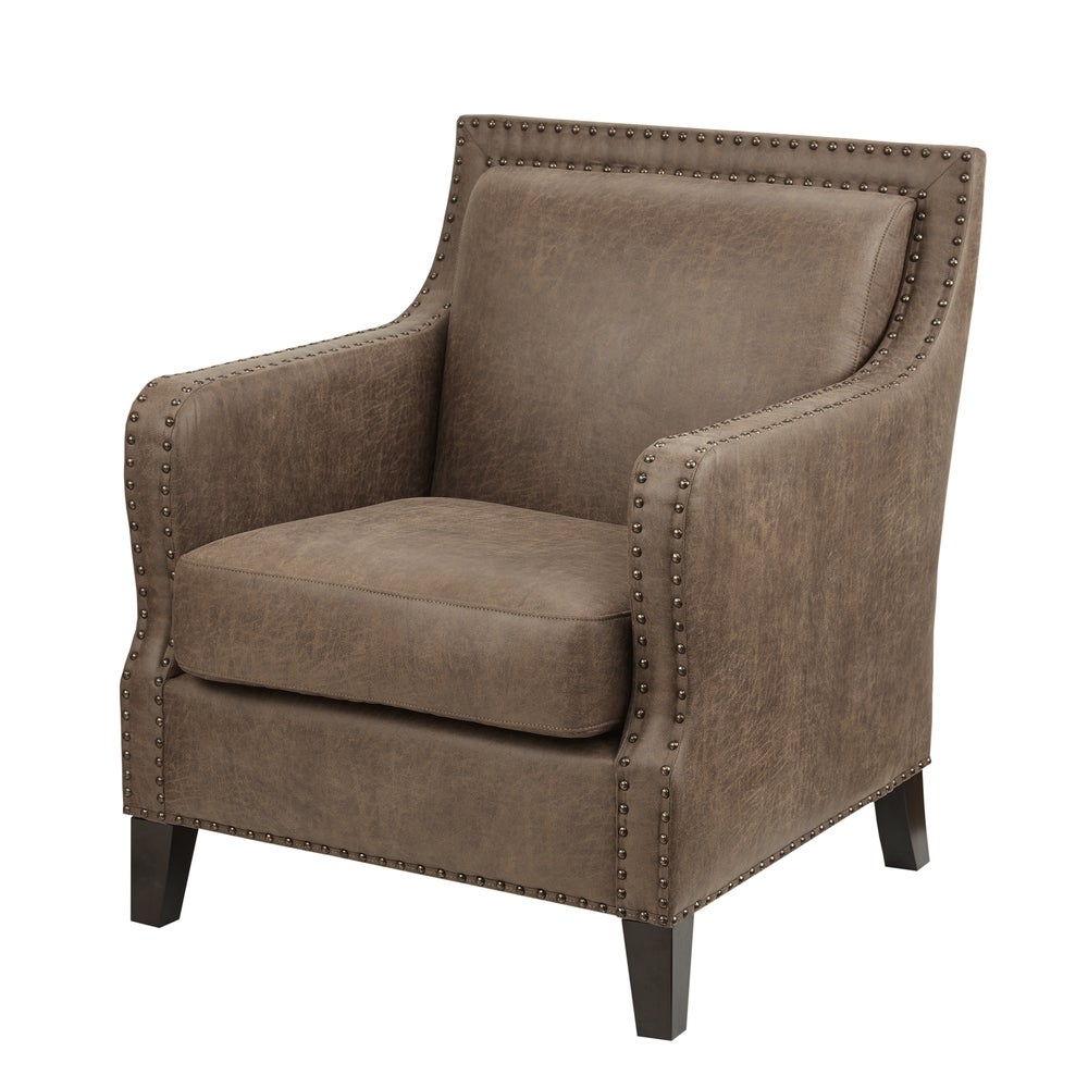 Copper Grove Kucove Brown Faux Leather Accent Chair - Image 0