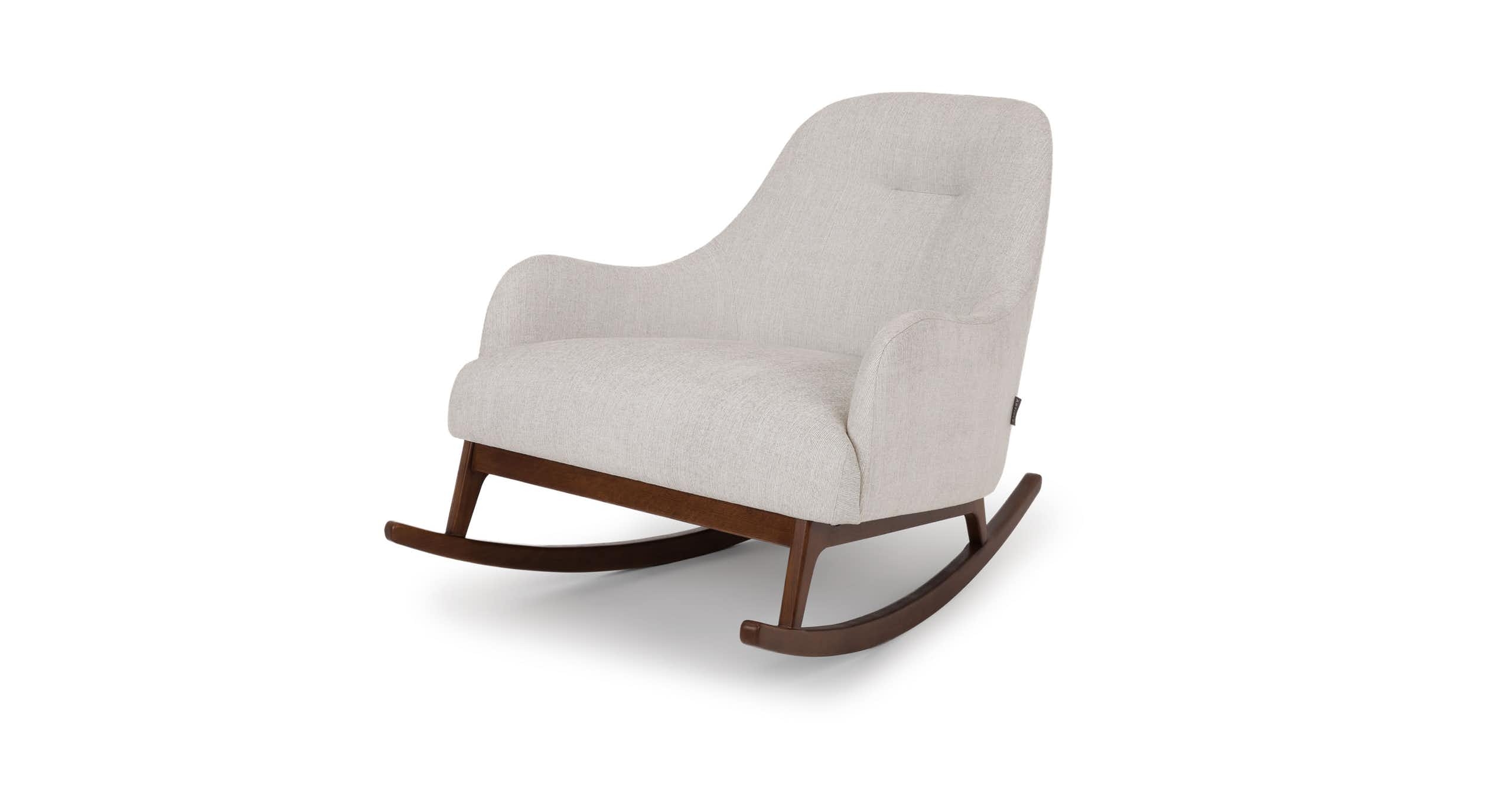 Embrace Coconut White Rocking Chair - Image 1