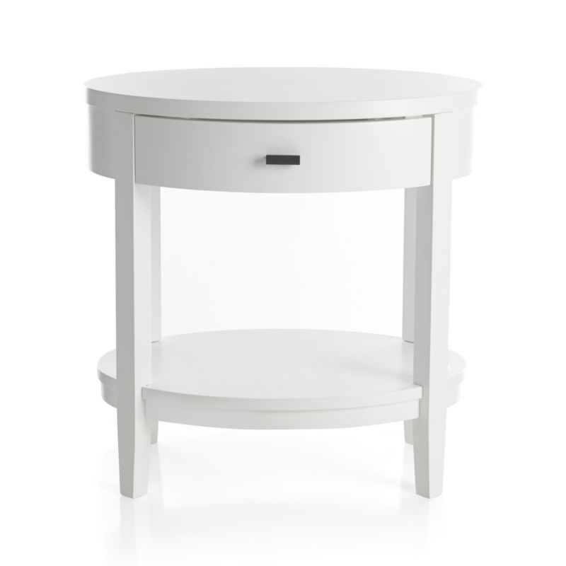 Arch White Oval Nightstand - Image 2