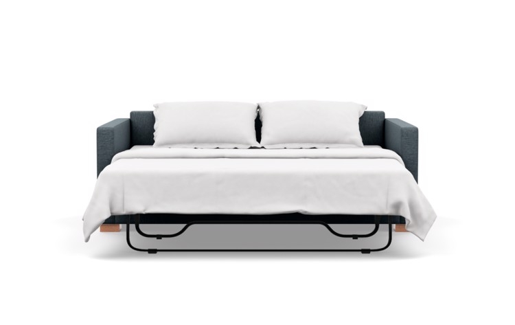 Charly Sleeper Sofa with Sleepers in Rain Fabric with matte black L Leg - Image 1
