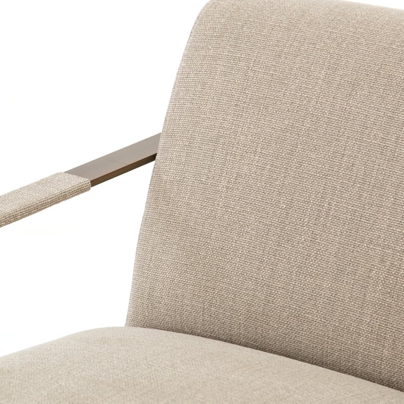 Four Hands Valdosta Armchair Fabric: Beige- Back in Stock Feb 18, 2021. - Image 4