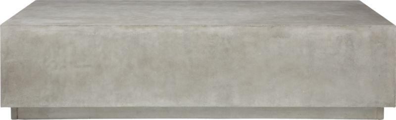 Matter Grey Cement Rectangle Coffee Table - Image 1