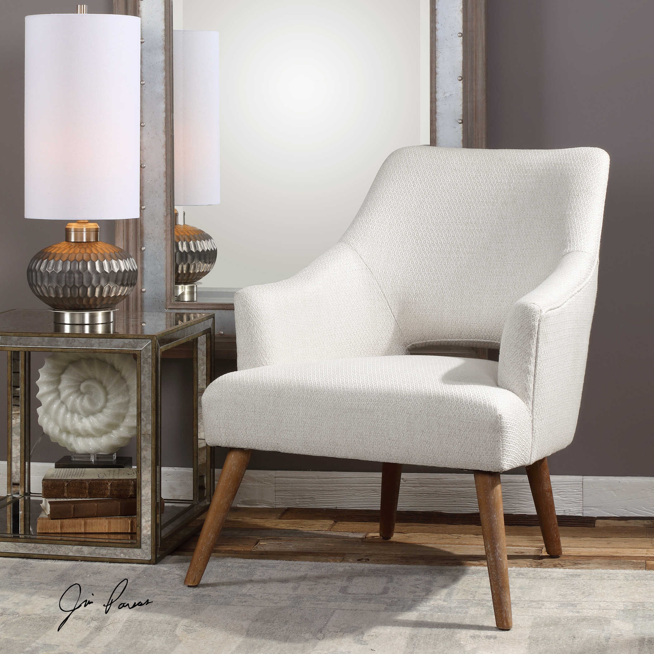 Dree Accent Chair, White - Image 4