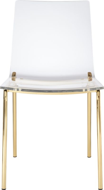 Chiaro Clear Chair Gold - Image 1